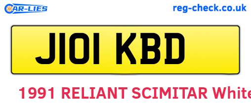J101KBD are the vehicle registration plates.