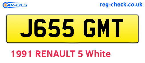 J655GMT are the vehicle registration plates.