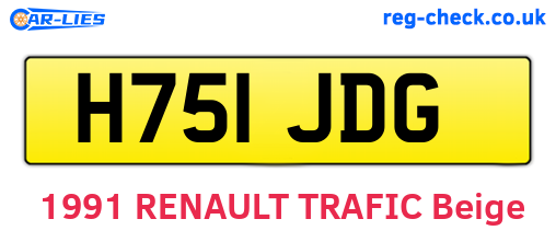 H751JDG are the vehicle registration plates.