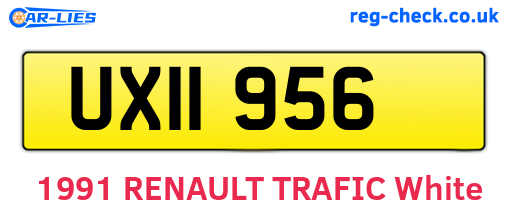 UXI1956 are the vehicle registration plates.