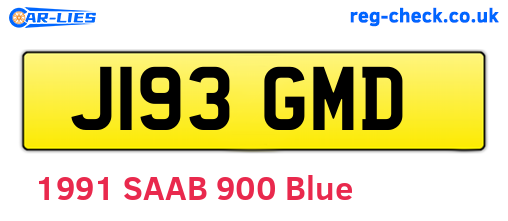 J193GMD are the vehicle registration plates.