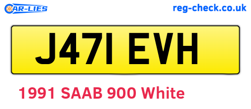 J471EVH are the vehicle registration plates.