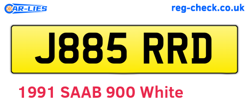 J885RRD are the vehicle registration plates.