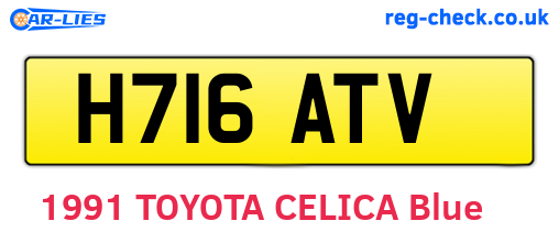 H716ATV are the vehicle registration plates.