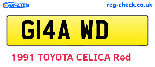G14AWD are the vehicle registration plates.