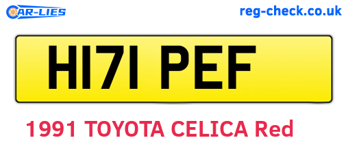 H171PEF are the vehicle registration plates.