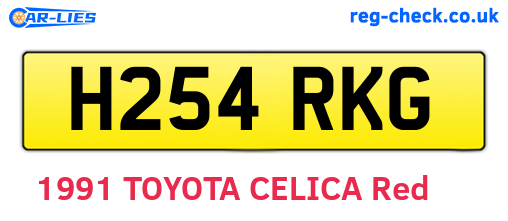 H254RKG are the vehicle registration plates.