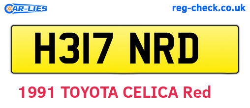 H317NRD are the vehicle registration plates.