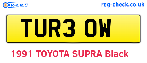 TUR30W are the vehicle registration plates.