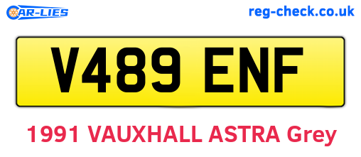 V489ENF are the vehicle registration plates.