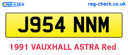 J954NNM are the vehicle registration plates.