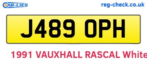 J489OPH are the vehicle registration plates.
