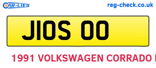 J10SOO are the vehicle registration plates.
