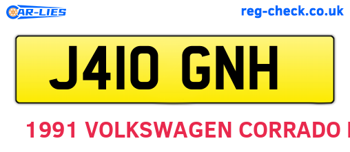 J410GNH are the vehicle registration plates.