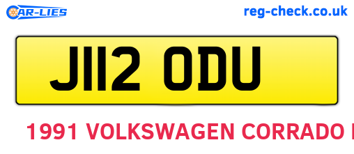J112ODU are the vehicle registration plates.
