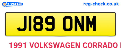 J189ONM are the vehicle registration plates.