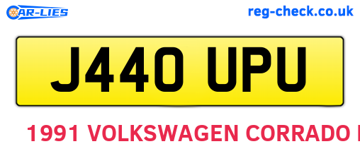J440UPU are the vehicle registration plates.