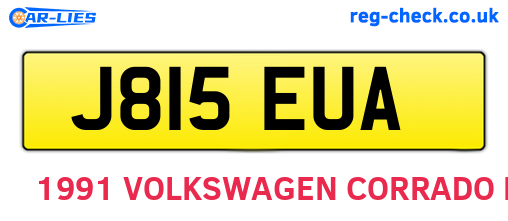 J815EUA are the vehicle registration plates.