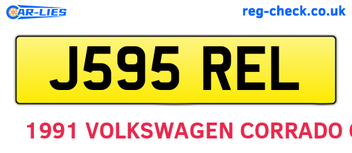 J595REL are the vehicle registration plates.