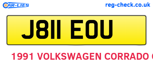 J811EOU are the vehicle registration plates.