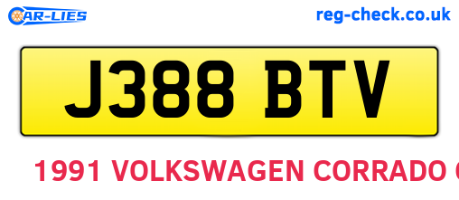 J388BTV are the vehicle registration plates.