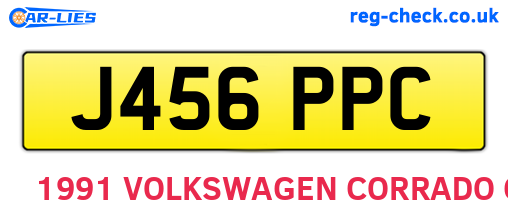 J456PPC are the vehicle registration plates.