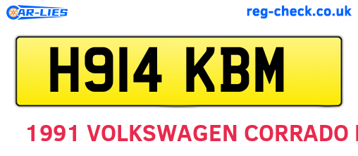 H914KBM are the vehicle registration plates.