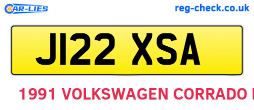 J122XSA are the vehicle registration plates.