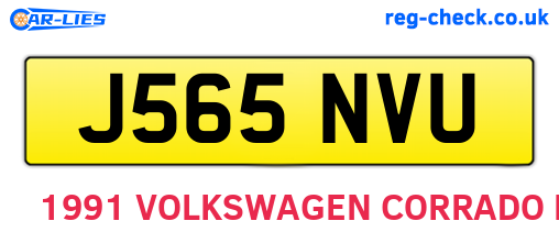 J565NVU are the vehicle registration plates.
