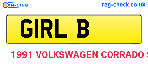 G1RLB are the vehicle registration plates.