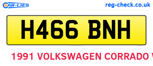 H466BNH are the vehicle registration plates.