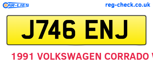 J746ENJ are the vehicle registration plates.