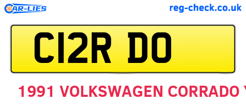 C12RDO are the vehicle registration plates.