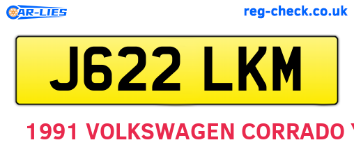 J622LKM are the vehicle registration plates.