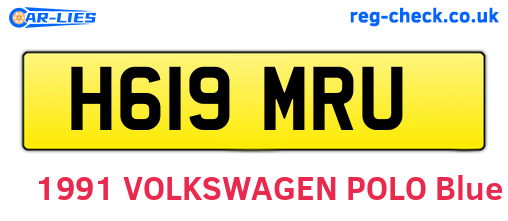H619MRU are the vehicle registration plates.