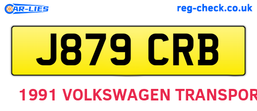 J879CRB are the vehicle registration plates.