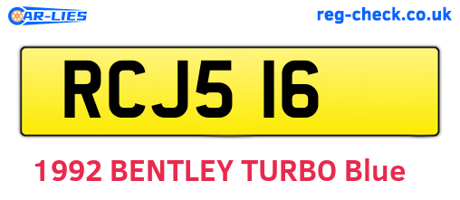 RCJ516 are the vehicle registration plates.