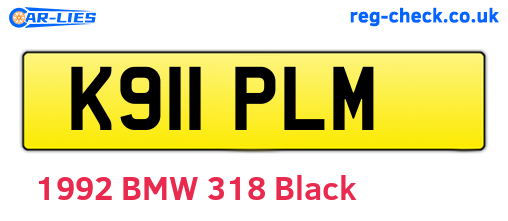 K911PLM are the vehicle registration plates.