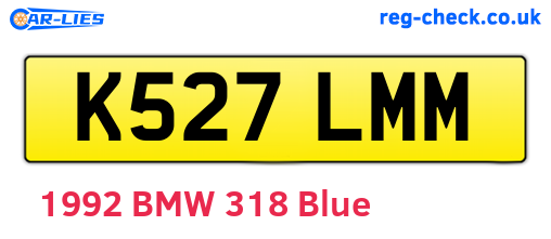 K527LMM are the vehicle registration plates.