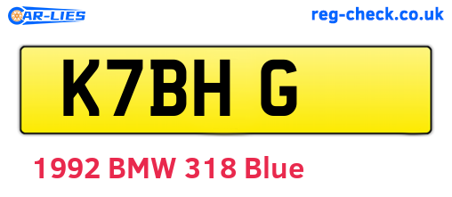 K7BHG are the vehicle registration plates.