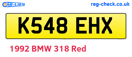 K548EHX are the vehicle registration plates.