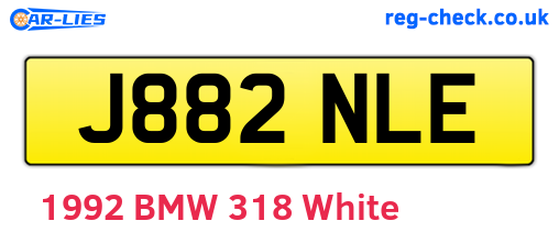 J882NLE are the vehicle registration plates.