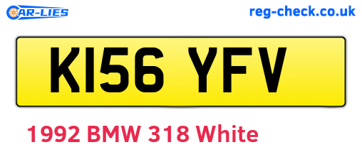 K156YFV are the vehicle registration plates.
