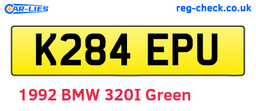 K284EPU are the vehicle registration plates.