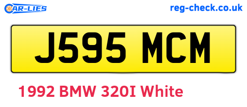 J595MCM are the vehicle registration plates.