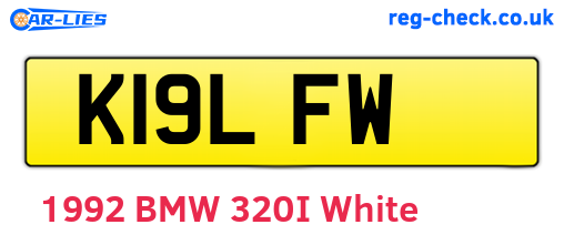 K19LFW are the vehicle registration plates.