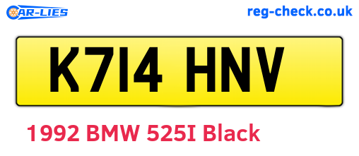 K714HNV are the vehicle registration plates.