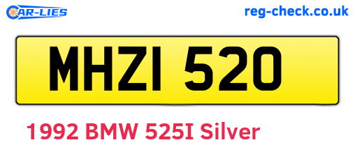 MHZ1520 are the vehicle registration plates.