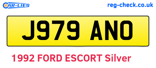 J979ANO are the vehicle registration plates.