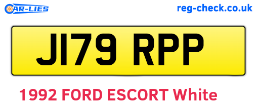 J179RPP are the vehicle registration plates.